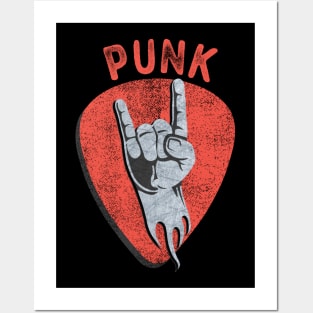 Punk Rock El Diablo Hand Sign Rocker Posters and Art